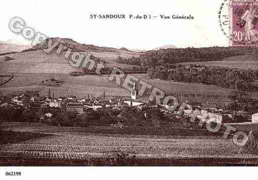 Ville de SAINTSANDOUX, carte postale ancienne