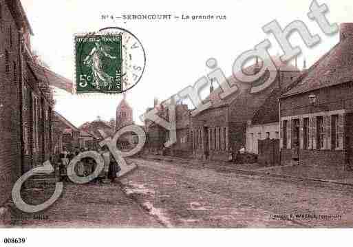 Ville de SEBONCOURT, carte postale ancienne