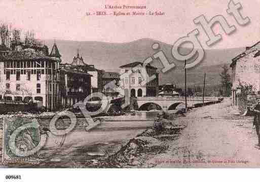 Ville de SEIX, carte postale ancienne