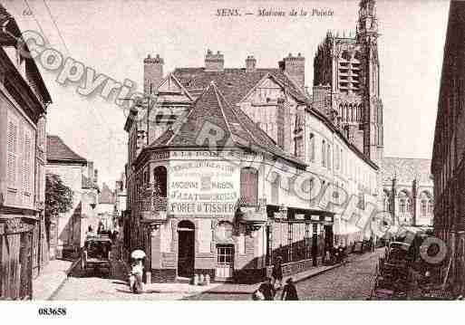 Ville de SENS, carte postale ancienne