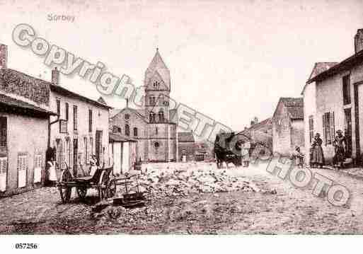 Ville de SORBEY, carte postale ancienne