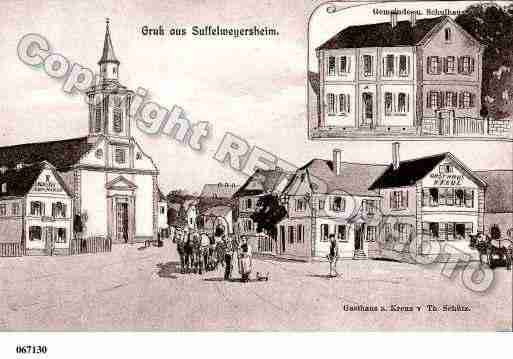 Ville de SOUFFELWEYERSHEIM, carte postale ancienne
