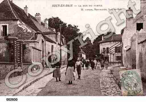 Ville de SUCYENBRIE, carte postale ancienne