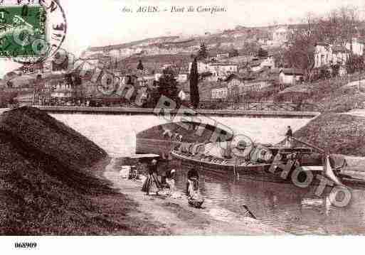 Ville de AGEN, carte postale ancienne