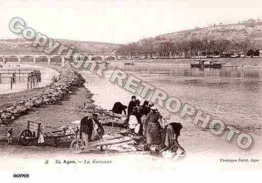 Ville de AGEN, carte postale ancienne