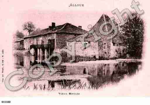 Ville de ALLOUE, carte postale ancienne