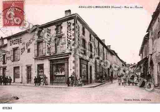 Ville de AVAILLESLIMOUZINE, carte postale ancienne