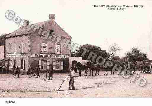 Ville de BARCY, carte postale ancienne