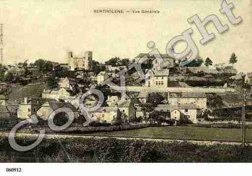 Ville de BERTHOLENE, carte postale ancienne