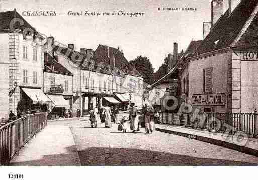 Ville de CHAROLLES, carte postale ancienne