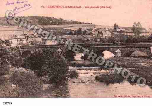 Ville de CHAUVENCYLECHATEAU, carte postale ancienne