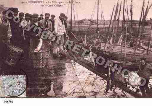 Ville de CHERBOURG, carte postale ancienne