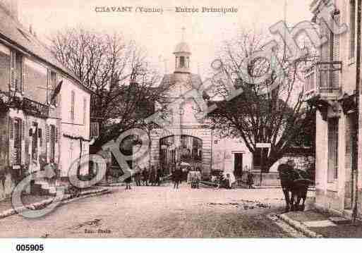 Ville de CRAVANT, carte postale ancienne