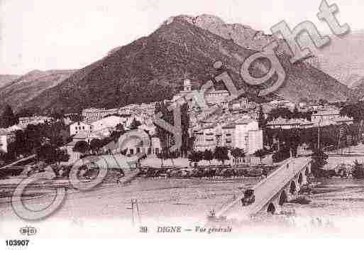 Ville de DIGNELESBAINS, carte postale ancienne