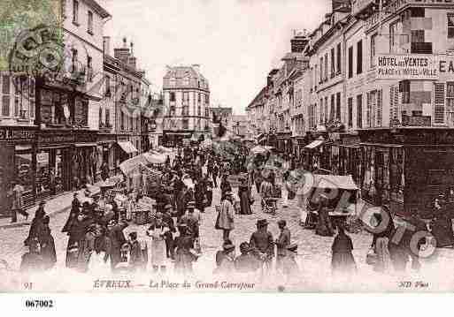 Ville de EVREUX, carte postale ancienne