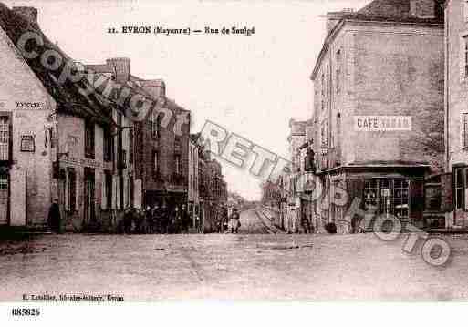 Ville de EVRON, carte postale ancienne