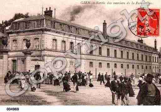 Ville de GIEN, carte postale ancienne