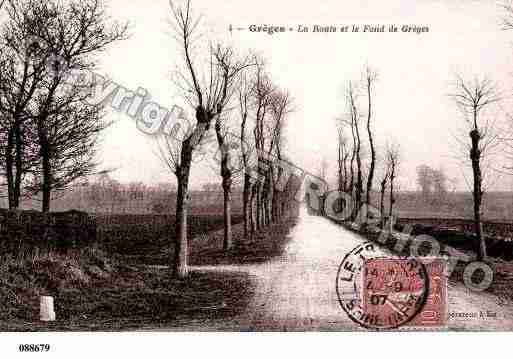 Ville de GREGES, carte postale ancienne