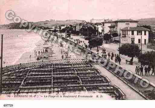 Ville de HENDAYE, carte postale ancienne