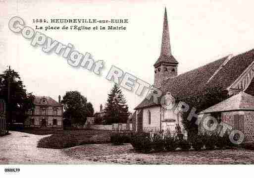 Ville de HEUDREVILLESUREURE, carte postale ancienne