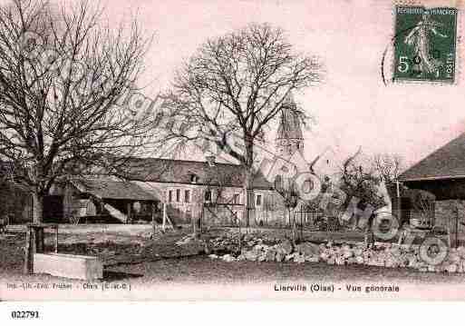 Ville de LIERVILLE, carte postale ancienne
