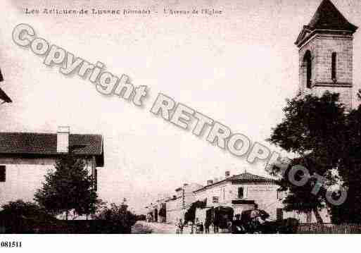 Ville de LUSSAC, carte postale ancienne