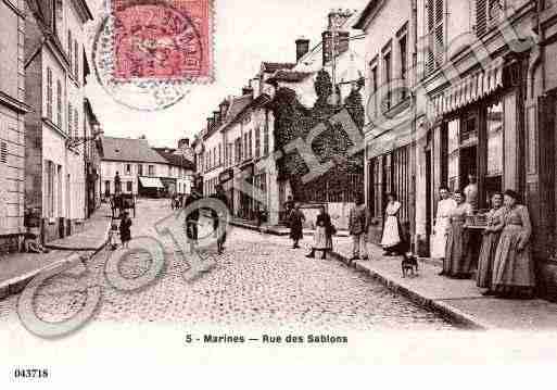 Ville de MARINES, carte postale ancienne