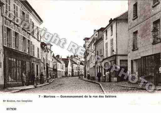 Ville de MARINES, carte postale ancienne