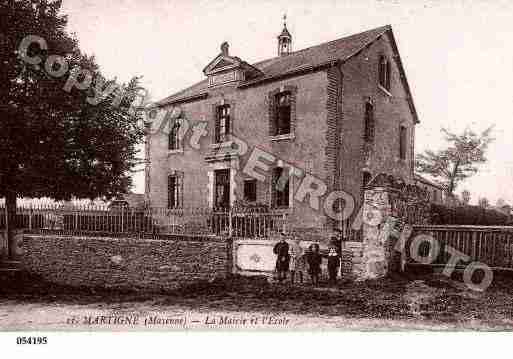 Ville de MARTIGNESURMAYENNE, carte postale ancienne