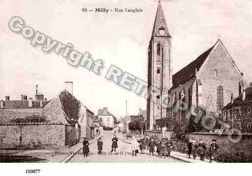 Ville de MILLYLAFORET, carte postale ancienne