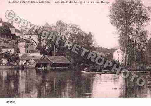 Ville de MONTIGNYSURLOING, carte postale ancienne