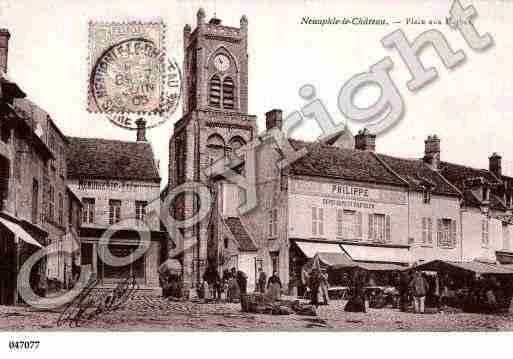 Ville de NEAUPHLELECHATEAU, carte postale ancienne