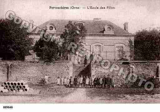 Ville de PERVENCHERES, carte postale ancienne