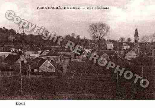 Ville de PERVENCHERES, carte postale ancienne