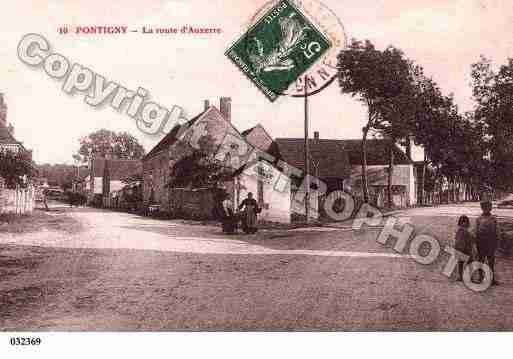 Ville de PONTIGNY, carte postale ancienne