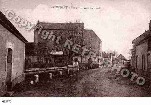 Ville de PONTIGNY, carte postale ancienne