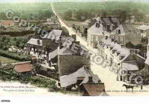 Ville de SAINTAIGNANSURROE, carte postale ancienne