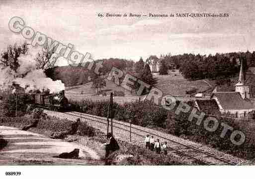 Ville de SAINTQUENTINDESISLES, carte postale ancienne