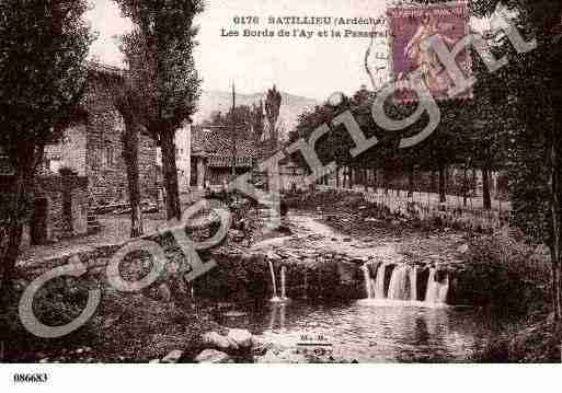 Ville de SATILLIEU, carte postale ancienne