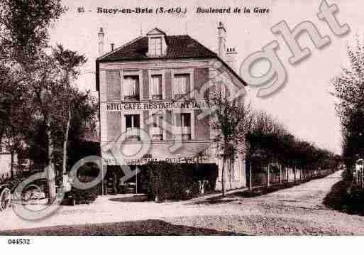 Ville de SUCYENBRIE, carte postale ancienne