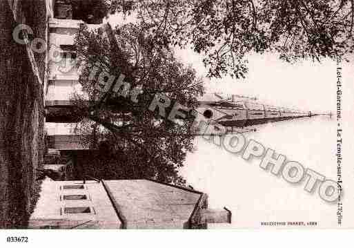 Ville de TEMPLESURLOT(LE), carte postale ancienne