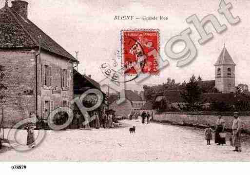 Ville de BLIGNY, carte postale ancienne