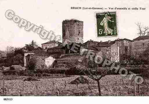 Ville de BRUCH, carte postale ancienne