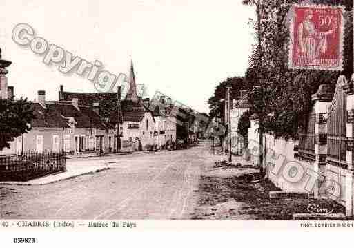 Ville de CHABRIS, carte postale ancienne