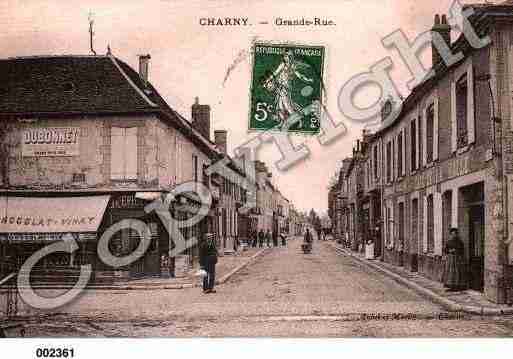 Ville de CHARNY, carte postale ancienne