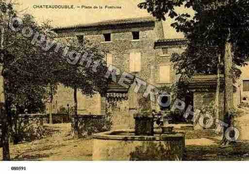 Ville de CHATEAUDOUBLE, carte postale ancienne