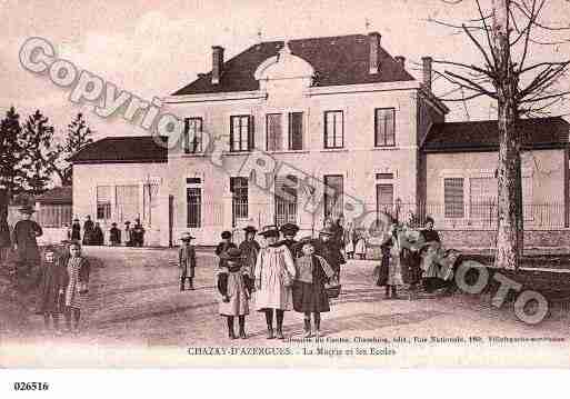Ville de CHAZAYD'AZERGUES, carte postale ancienne