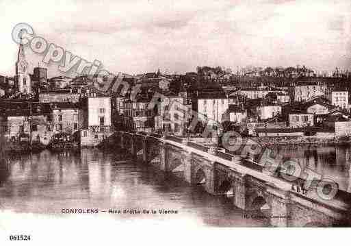 Ville de CONFOLENS, carte postale ancienne