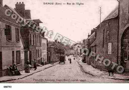 Ville de DANGU, carte postale ancienne