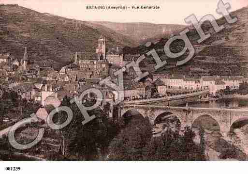 Ville de ESTAING, carte postale ancienne